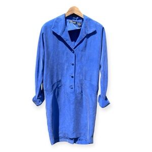 Gillian || Vintage 80s Silk Shirt Dress - Size 4